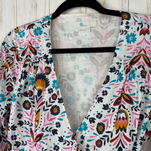 Boden Rasamund Cotten Floral Print Wrap Top US 8 - Picture 9 of 11